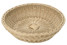 Korb rund 37 cm hellbeige Kunststoff