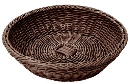 Korb rund 37 cm braun Kunststoff