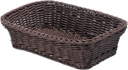 Korb rechteckig 31x21x9cm braun Kunststoff