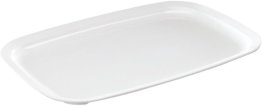 Fleischplatte Melamin weiß 350x232 mm