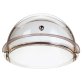 Buffet-Set 2-teilig Edelstahl rund 38 cm Transparent