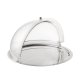 Buffet-Set 2-teilig Edelstahl rund 38 cm Transparent