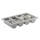 Besteckkasten GN 1/1 4 Mulden grau 530 x 325 mm
