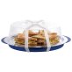 Thermo-Tablett 5-teilig rund 350 x mm Transparent, blau