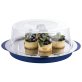 Thermo-Tablett 5-teilig rund 350 x mm Transparent, blau