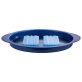 Thermo-Tablett 5-teilig rund 350 x mm Transparent, blau