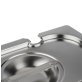 GN Deckel Edelstahl mit Löffelaussparung 1/4 265 x 160 mm