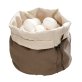 Brottasche Ø 20 cm mit Kirchkernkissen beige/braun