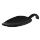 Fingerfood-Löffel -LEAF- schwarz, Melamin 100 x 45 mm