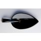 Fingerfood-Löffel -LEAF- schwarz, Melamin 100 x 45 mm
