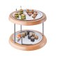 Kültablett Buffet-Vitrine DOPPELDECKER rund 480 x mm
