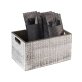 Servietten- und Bestecktaschen silvergrau 6er Pack 240 x 90 mm