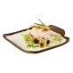 Teller flach eckig -CROCKER- creme Ø 140 mm