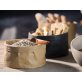 Brottasche PAPERBAG rund 17 cm beige