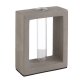 Vase mit Glaseinsatz ELEMENT 100 x 45 mm Grau
