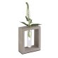 Vase mit Glaseinsatz ELEMENT 100 x 45 mm Grau