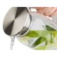 Glaskaraffe 1,5 Liter Edelstahl
