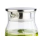 Glaskaraffe 1,5 Liter Edelstahl