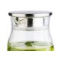 Glaskaraffe 1,5 Liter Edelstahl