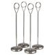 Kartenhalter, 4er Set, Höhe 20,5 cm hochglanzpoliert Edelstahl
