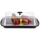 Thermo Tablett-Set kühlbar eckig 43 x 29 cm Schwarz, transparent
