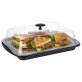 Thermo Tablett-Set kühlbar eckig 43 x 29 cm Schwarz, transparent