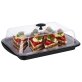 Thermo Tablett-Set kühlbar eckig 43 x 29 cm Schwarz, transparent