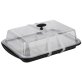 Thermo Tablett-Set kühlbar eckig 43 x 29 cm Schwarz, transparent