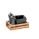 Table Caddy OLIVE 22 x 15 cm H: 6 Braun,