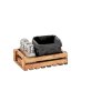 Table Caddy OLIVE 22 x 15 cm H: 6 Braun,
