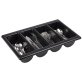 Besteckbehälter GN 1/1 4 Fächer schwarz 530 x 325 mm