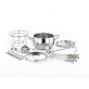 Fondue- und Feuerzangenbowleset TWO IN ONE 300 x 220 mm Edelstahl