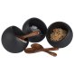 Servierset MOON mit 3 Schalen schwarz 80 x mm