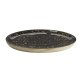 Tablett / Teller MANGO starry sky Ø 35,5 cm, H: 2,5 cm Schwarz, gold