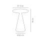 Tischleuchte CONE Ø 13 cm, H: 18 cm Schwarz