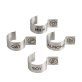 Labelclips, 4er Set Ø 4,5 cm, H: 2,5 cm Edelstahl