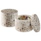Dose, 2er Set -TERRAZZO- Ø 6 cm, H: 5 40 ml Terrazzooptik