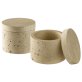 Dose, 2er Set -MINERA- Ø 6 cm, H: 5 40 ml Travertinoptik